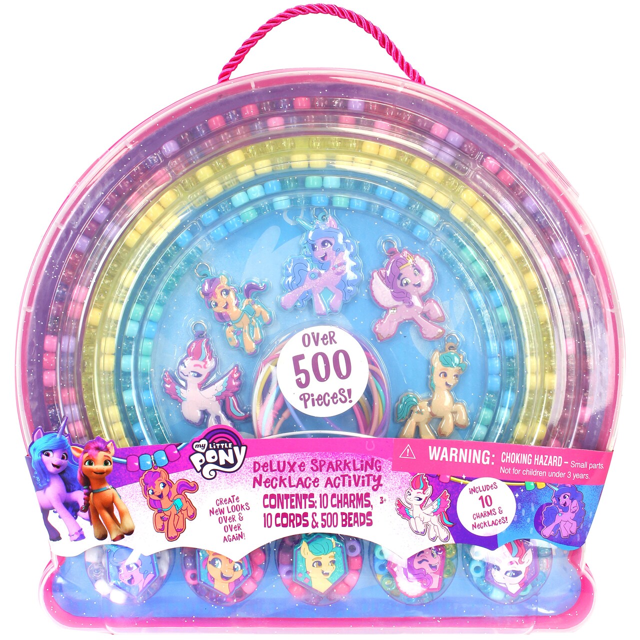 Deluxe Sparkling Necklace Activity Set: My Little Pony - Tara Toy, Create-Design-Wear 10 Charm Necklaces, Ages 3+